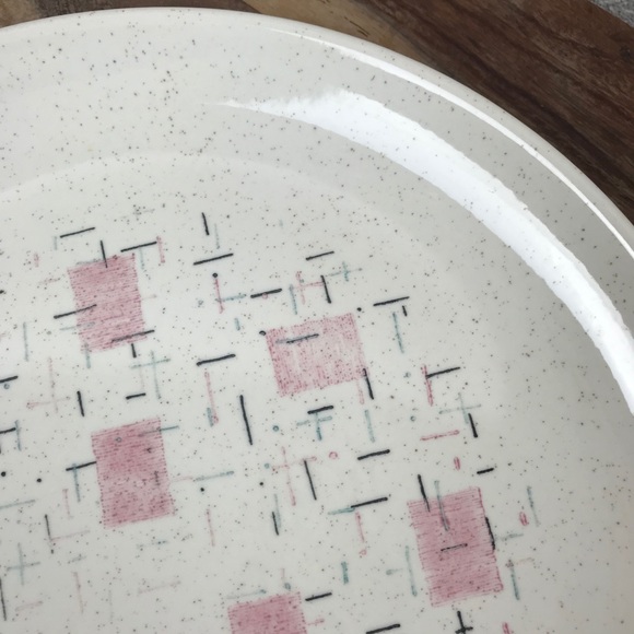 SOLD l 50s MCM Novelty Kitsch Vernon Ware Metlox Tickled Pink Serving Platter - Picture 4 of 15